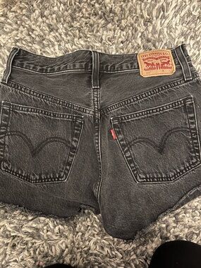 Levi's Vintage Black Faded Denim Cutoff Shorts